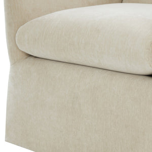English Elm Luisa Swivel Accent Chair Skirted Tailored Silhouette for Formal Living Rooms Beige B050P451386
