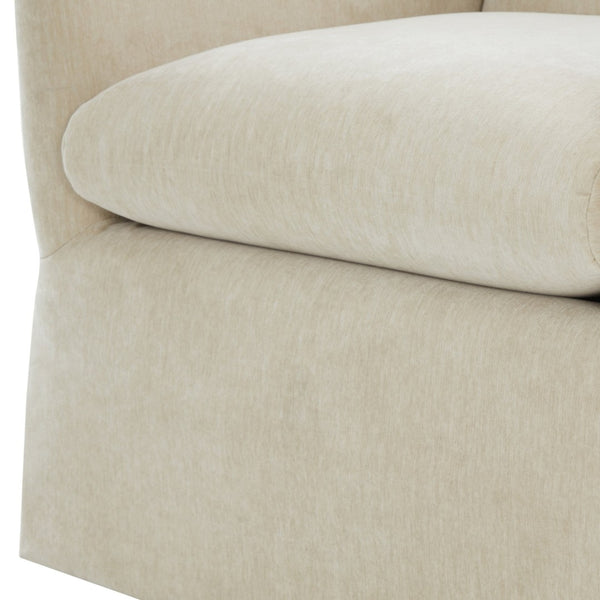 English Elm Luisa Swivel Accent Chair Skirted Tailored Silhouette for Formal Living Rooms Beige B050P451386