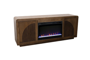 English Elm Eclipse 65 Inch Fireplace Tv Stand For Tvs Up To 75" - Elegant Bourbon & Walnut Finish With Heat B108P345181
