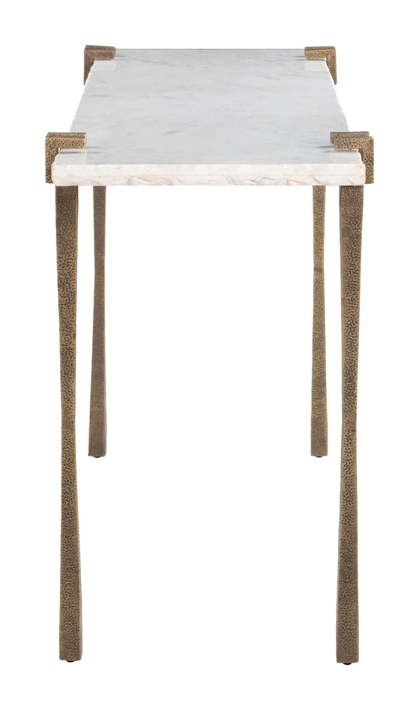 Zuo Modern Rench Console Table - Elegant White Marble & Iron Design For Modern Living Spaces & Entryways White Natural Marble,Iron 110593-zuo-modern