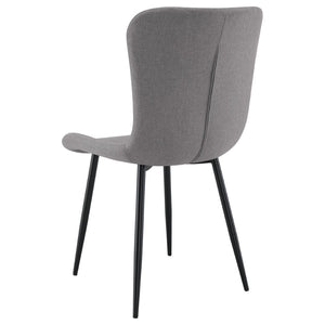 English Elm Grant Grey Extendable 5 Piece Dining Set with Upholstered Chairs and Metal Legs B062S01561