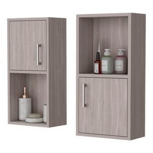 English Elm Dixie Wall Mounted Medicine Cabinet Set of Two with Open Shelf Bathroom Storage B128P460148