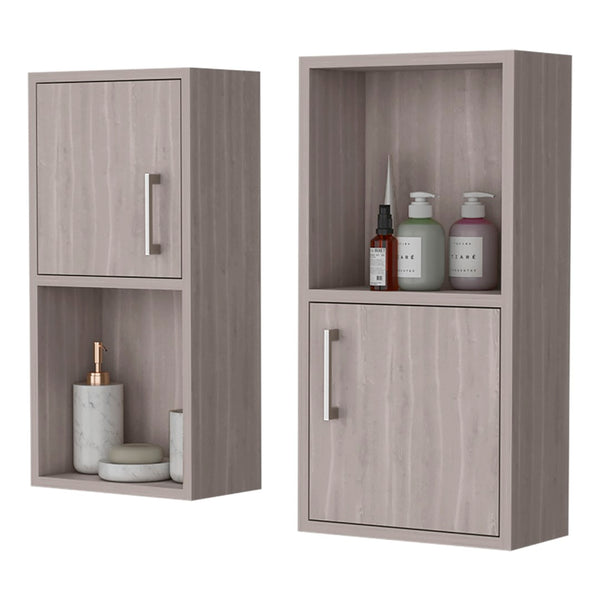 English Elm Dixie Wall Mounted Medicine Cabinet Set of Two with Open Shelf Bathroom Storage B128P460148