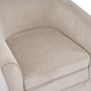 English Elm Swivel Club Chair Upholstered Rounded Seat with 360 Base for Living Room or Office N776P403612M