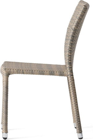 English Elm Christopher Knight Home® - LARACHE Aluminum Framed Armless Rattan Dining Chair – Stackable, Weather-Resistant, Lightweight Design Grey 37.01 L x 29.13 W x 18.5 H N776P261516C