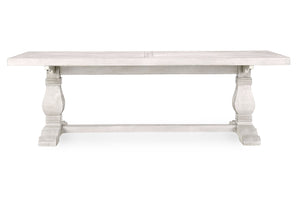 English Elm Caleb 94" Distressed Ivory Farmhouse Dining Table - Handcrafted Solid Pine, Rustic Reclaimed Charm B2723S00004