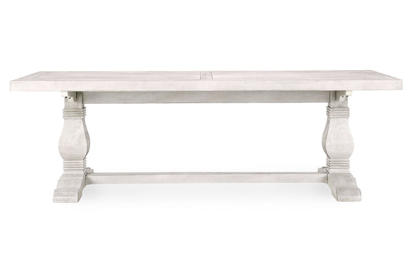 English Elm Caleb 94" Distressed Ivory Farmhouse Dining Table - Handcrafted Solid Pine, Rustic Reclaimed Charm B2723S00004