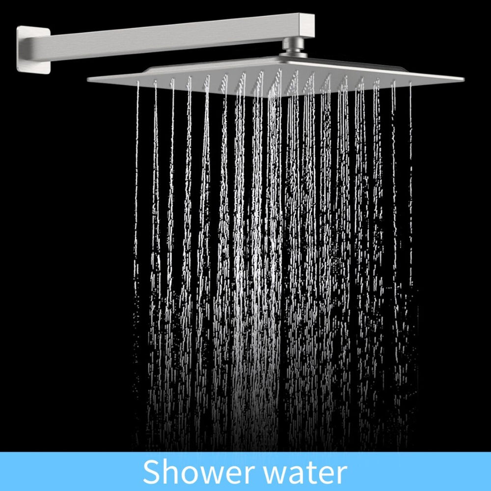 English Elm Shower System Wall-Mounted Combo With 10" Rainfall Head & Handheld Wand - Brushed Nickel Finish T3177P269098-GIGA