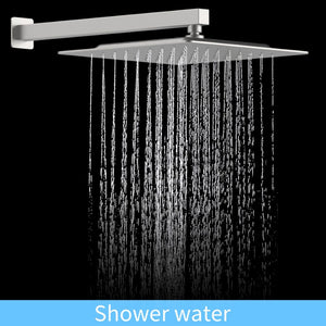 English Elm Shower System Wall-Mounted Combo With 10" Rainfall Head & Handheld Wand - Brushed Nickel Finish T3177P269098-GIGA