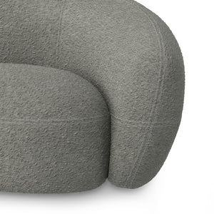 English Elm Sherri 89-inch Sofa with Curved Mid-Century Bouclé Upholstery, Durable Frame, Spacious Seating Gray B136P364320