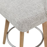 Madison Park Onyx Transitional Upholstered 360 Degree Swivel Counter Stool 26" H MP104-1181 Grey