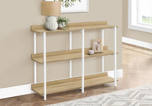 English Elm Accent Table - Contemporary Console For Entryway, Living Room, Or Bedroom With Stylish Storage Design B2710P218993