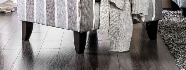 English Elm Transitional High Back Stripe Chair with Rolled Arms for Coastal Comfort and Supportive Seating Appeal Blue,Blue-gray,Gray 38 L x 32 W x 33 H B2741P375948