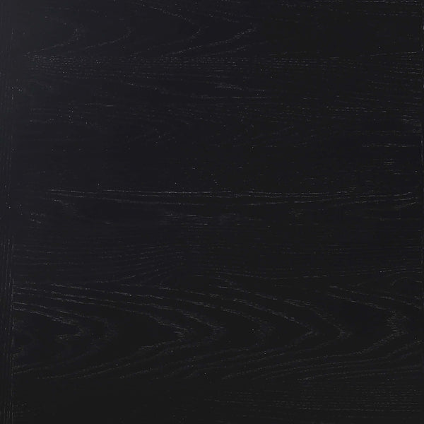 English Elm Houston Oak Top Black Double Pedestal Dining Table with Fluted Legs, Metal Braces & Transitional Charm B062S01220