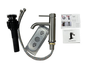 English Elm Single Handle Bathroom Faucet - Modern Brushed Nickel Lavatory Faucet For Easy Installation & Durability P1 T3177P388138-GIGA