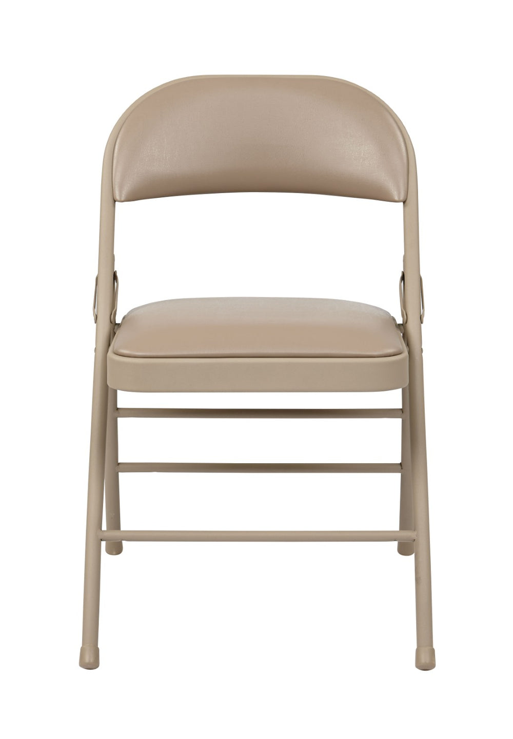 OSP Home Furnishings Folding Metal Chair with Padded Vinyl Seat for Events Home Gatherings and Easy Storage FF-23124V
