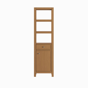 English Elm 20" Oak Finish Freestanding Bathroom Tower Cabinet with Soft Close Door and Drawer T3785P442242