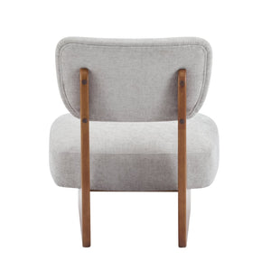 English Elm [set of 2] Beige Polyester Barrel Lounge Chairs with Black Wood Base for Living Room Grey,Walnut N767P373046L