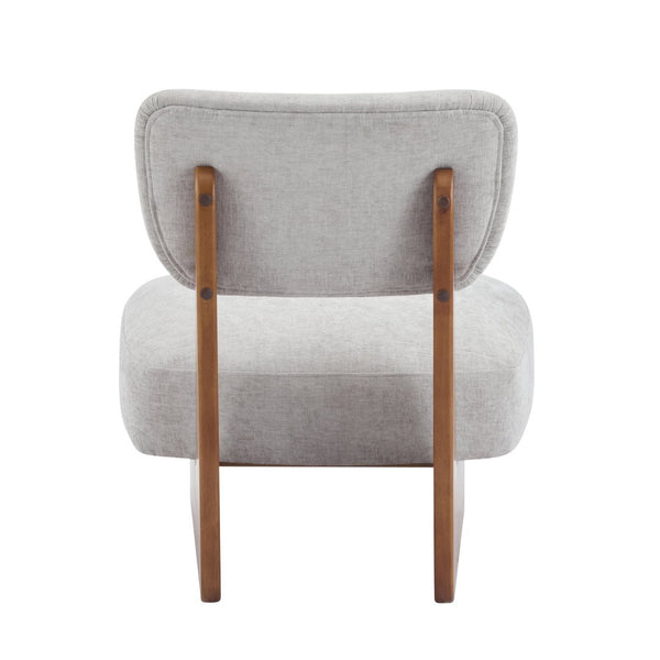English Elm [set of 2] Beige Polyester Barrel Lounge Chairs with Black Wood Base for Living Room Grey,Walnut N767P373046L