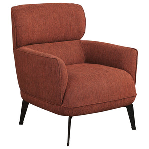 English Elm Fitzgerald Vintage-Inspired Accent Chair with Tailored Welt Trim and Elegant Rounded Arms for Style Orange B062P358459