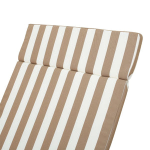 English Elm Christopher Knight Home® - 52005.00Cush-Brw Stylish Brown & White Stripe Outdoor Chaise Lounge Cushion For Ultimate Comfort N775P230263W