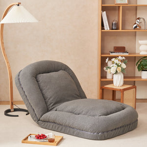 English Elm Triple Fold Down Sofa Bed – Compact, Metal Frame, Thick Cushion Comfort, Adjustable Back for Versatile Use Grey W244P196088