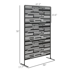 English Elm Metal Powder Coated Steel Trellis Screen Three Panel Rhombus Patio Garden Divider T3971P421213