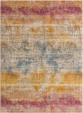 Unique Loom Deepa Whane Machine Made Abstract Rug Multi, Blue/Ivory/Yellow/Pink/Gray 10' 0" x 13' 9"