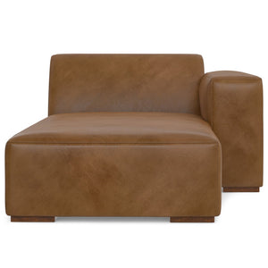 English Elm Rex Right Chaise Sofa Module - Premium Caramel Leather, Modern Design, Customizable Comfort & Style B136P199222-GIGA