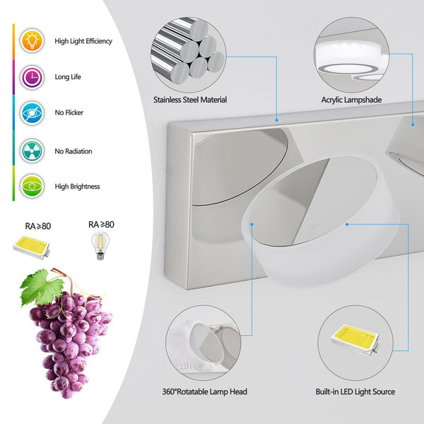 English Elm 29" Modern Crystal Bathroom Vanity Light 5-Light Elegant Wall Sconce with Clear Glass Shades for Vanity Chrome W2312P374890