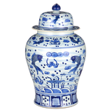 South Sea Blue & White Temple Jar