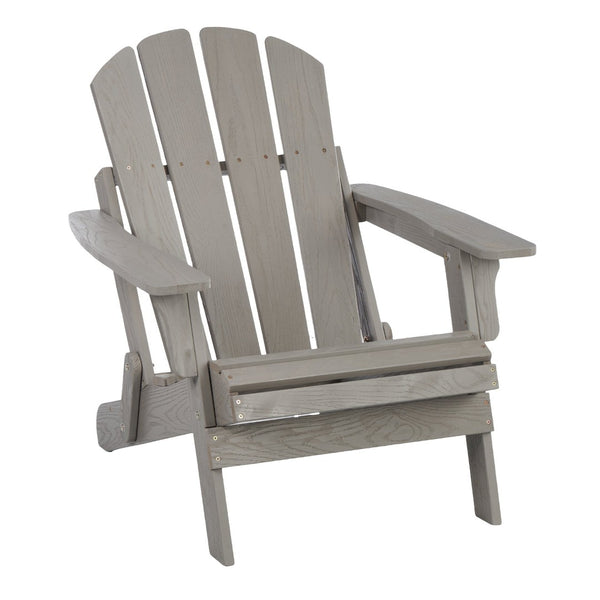 English Elm Oversize Folding Hemlock Adirondack Chair Embossed Grain for Patio Pool Firepit W2640P400912
