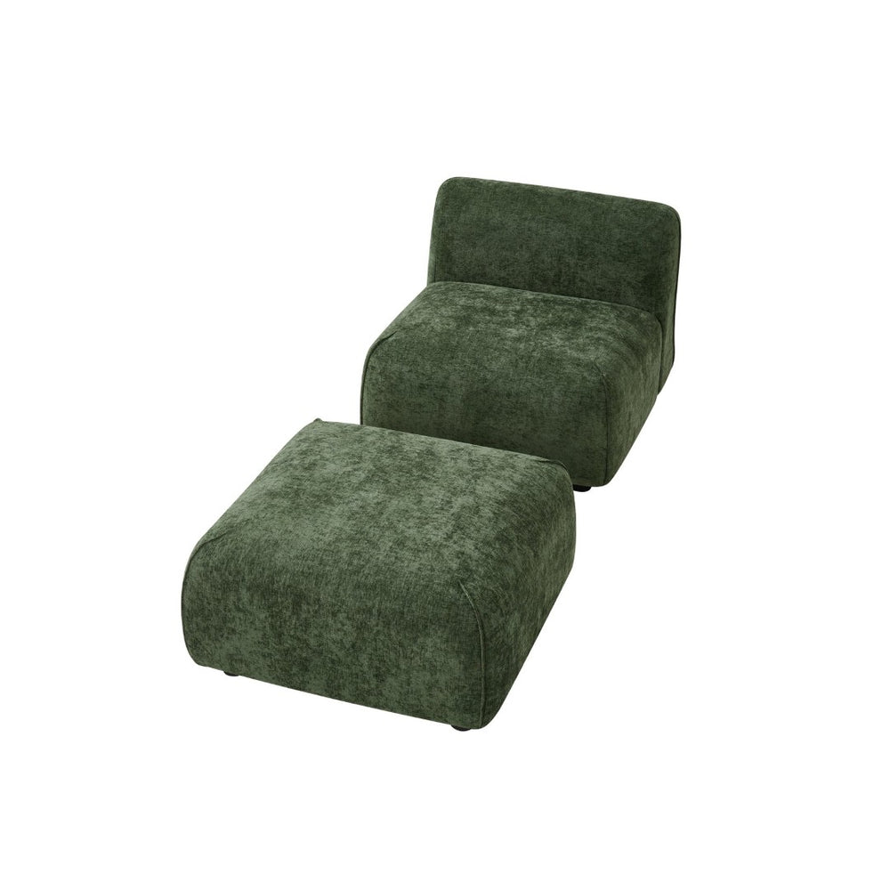 English Elm Modern Curved Accent Chair Plush Cloud Cushioning Sculptural Form for Any Room N767P399473G
