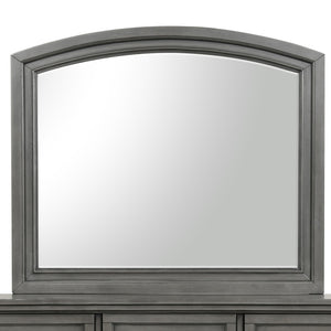 English Elm Meade Carved Wood Veneer Mirror with Low-Distortion Glass, 42"H x 36"W Decorative Statement Piece Gray 40.3 L x 46.6 W x 4.3 H B078P301546