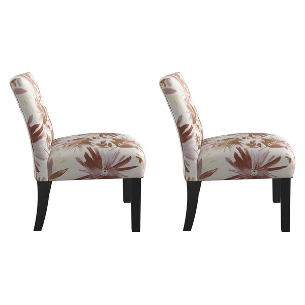 English Elm Wallace & Bay - Red Floral Accent Chair with Crimson Blooms, Engineered Wood, Compact 22"W x 31"H Stylish Seat B2709P212460