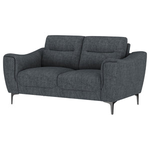 English Elm Oberle Tufted Polyester Loveseat with Pocket Coil Support and Tapered Legs for Small Spaces B062P447944