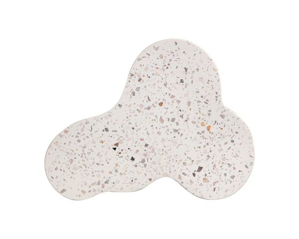 Sunpan Ava End Table - Contemporary Concrete Design with Unique Finish for Stylish Indoor or Outdoor Spaces Terrazzo