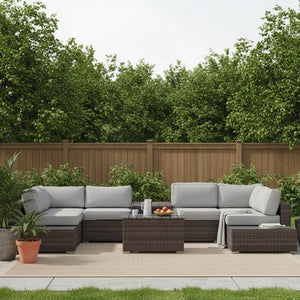 English Elm Fully Assembled Rattan Wicker Patio Seating Set For 4 - Stylish, Durable & Easy Care Furniture! B120S00268