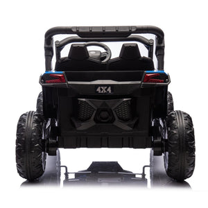 English Elm 24v Two Seat Kids Electric Utv with Parental Remote Suspension Off Road Ride On Blue W1578P184799