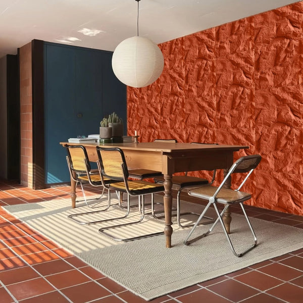 English Elm 3d Faux Rock Stone Polyurethane Wall Panels Lightweight Waterproof Interior Accent Set Crimson Red W347P464231