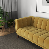 English Elm Ashcroft Furniture - Addison Large Gold Velvet Sofa