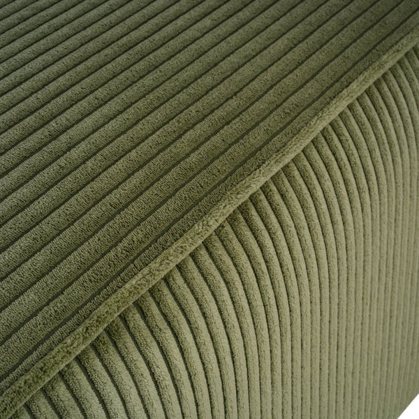 English Elm Upholstered Corduroy Square Ottoman with Pocket Coil Support for Living Room Use N757P180768E