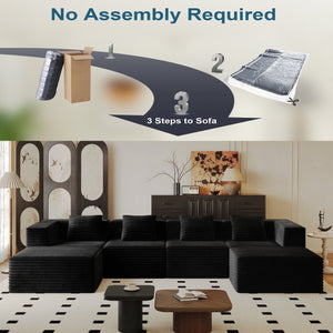 English Elm Modular Sectional Couches For Versatile Living Rooms - Deep Seat Comfort, Memory Foam & Ottomans! W3434S00020