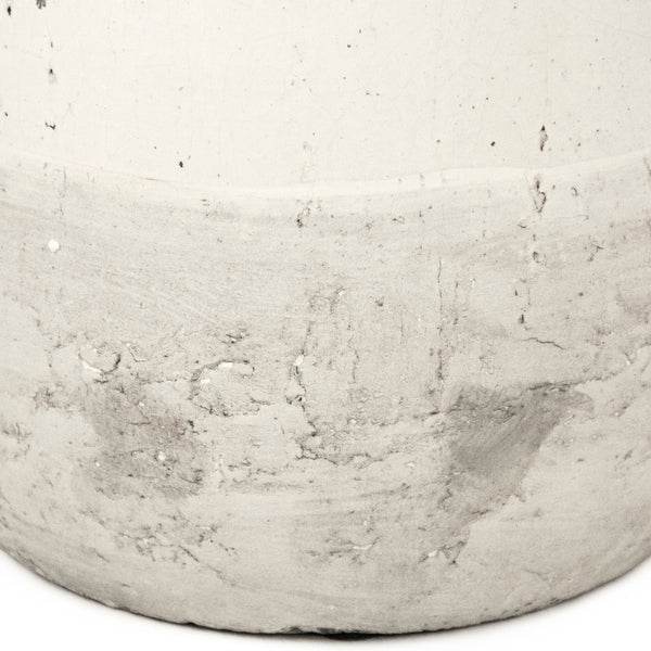 Distressed White Vase (9801S A25A) Zentique