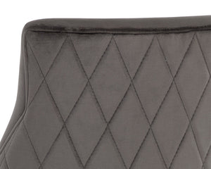 Sunpan Florence Counter Stool - Elegant Rustic Bronze Frame with Moisture Repellant Performance Fabric Piccolo Pebble