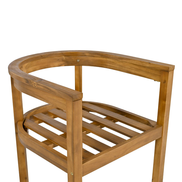 English Elm Christopher Knight Home® - Abaco Outdoor Acacia Wood Dining Chair Set of 2 with Beige Teak Cushions, Durable Weather-Resistant Comfort N775P235147T