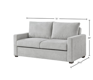 Alpine Furniture Dena Modern Sleeper Sofa For Small Spaces — Plush Pull-Out Bed, Durable Fabric, Compact 72"X60" Comfort 9806