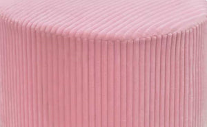 English Elm Corduroy Cube Ottoman Ribbed Upholstery Footrest for Living Room or Bedroom Seating Pink B2748P476015