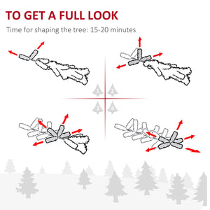 English Elm Homcom 9' Slim Snow-Flocked Artificial Christmas Tree - Realistic Branches, 1014 Tips, Space-Saving Elegance W2225P249661