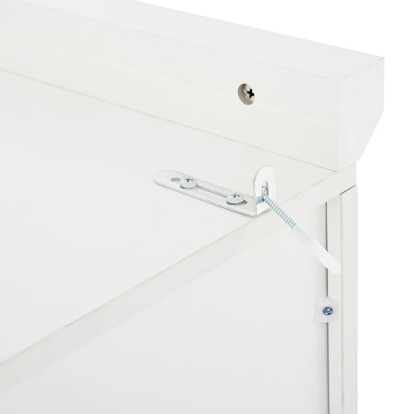 English Elm [assembly Included] Topmax Shaker Pantry Cabinet Tall Mdf Kitchen Storage with Pull-out Trays White SP000099AAK